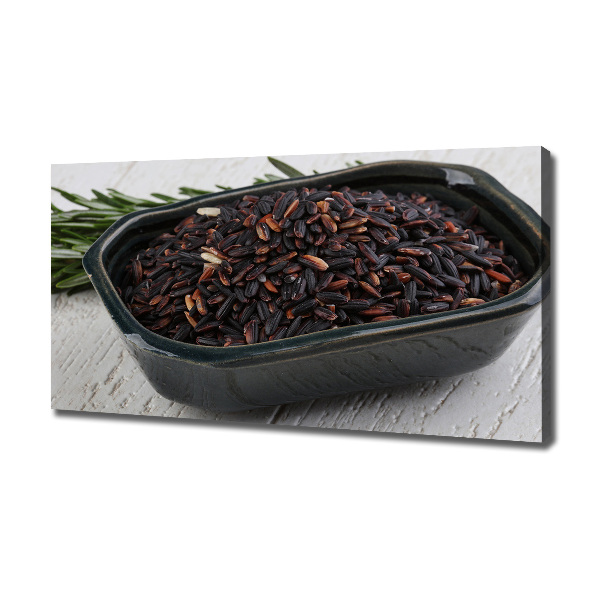 Canvas wall art Wild rice in a bowl