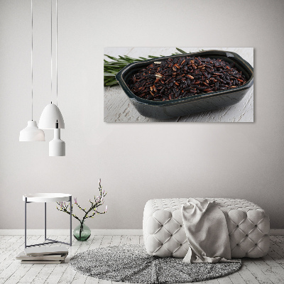 Canvas wall art Wild rice in a bowl