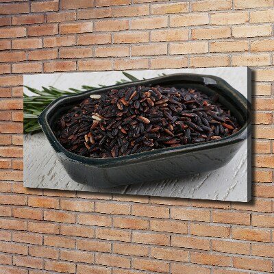 Canvas wall art Wild rice in a bowl