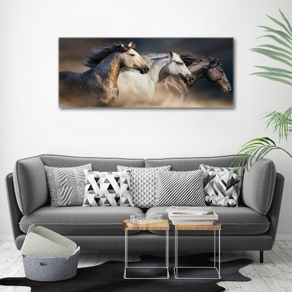 Wall art canvas large Horses at gallop