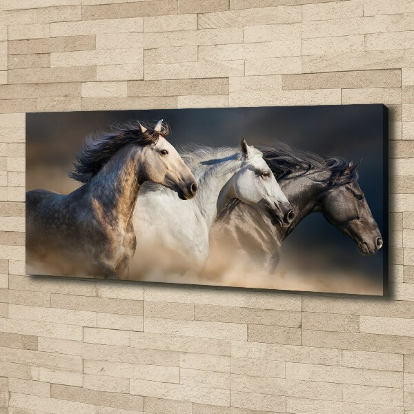 Wall art canvas large Horses at gallop