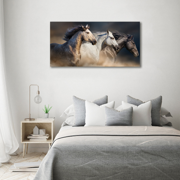 Wall art canvas large Horses at gallop