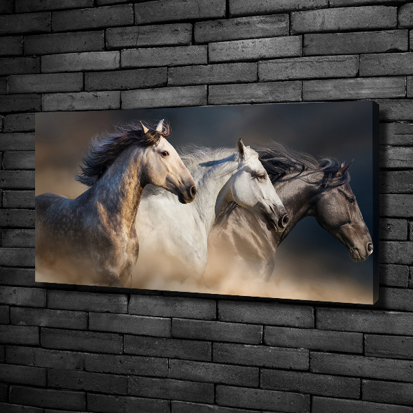 Wall art canvas large Horses at gallop