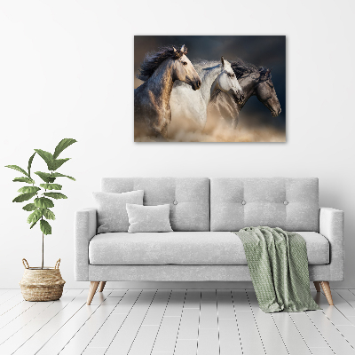 Wall art canvas large Horses at gallop