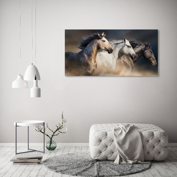 Wall art canvas large Horses at gallop