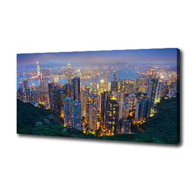 Canvas wall art Hong Kong at night