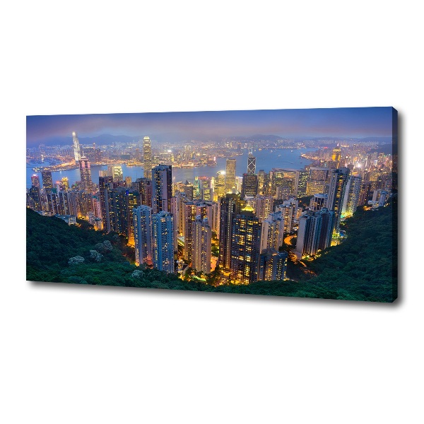 Canvas wall art Hong Kong at night