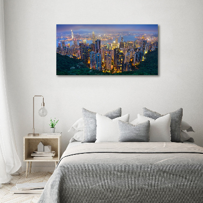 Canvas wall art Hong Kong at night