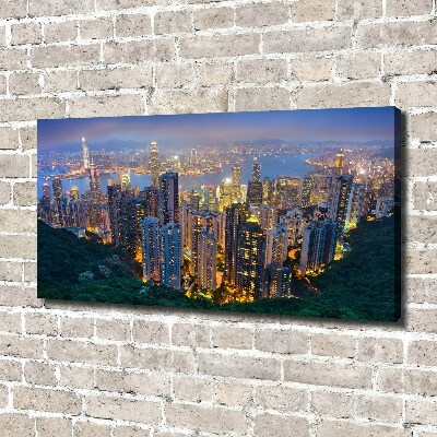 Canvas wall art Hong Kong at night