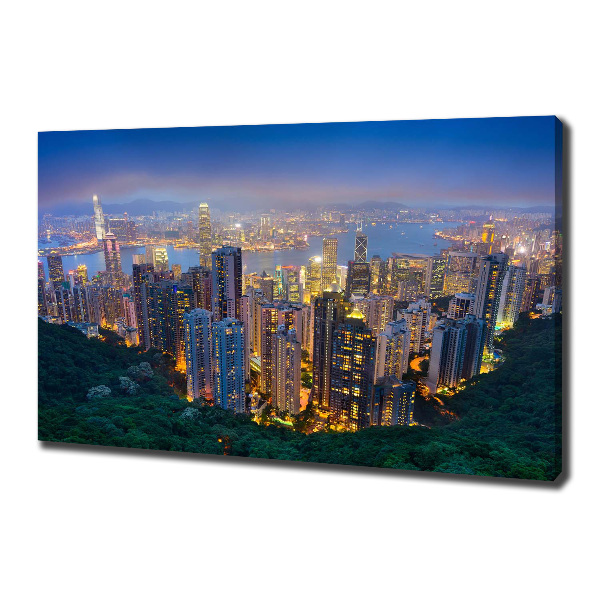 Canvas wall art Hong Kong at night