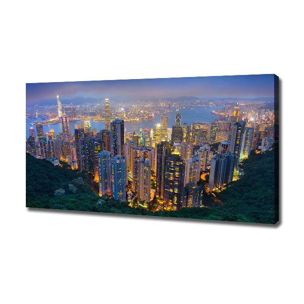 Canvas wall art Hong Kong at night