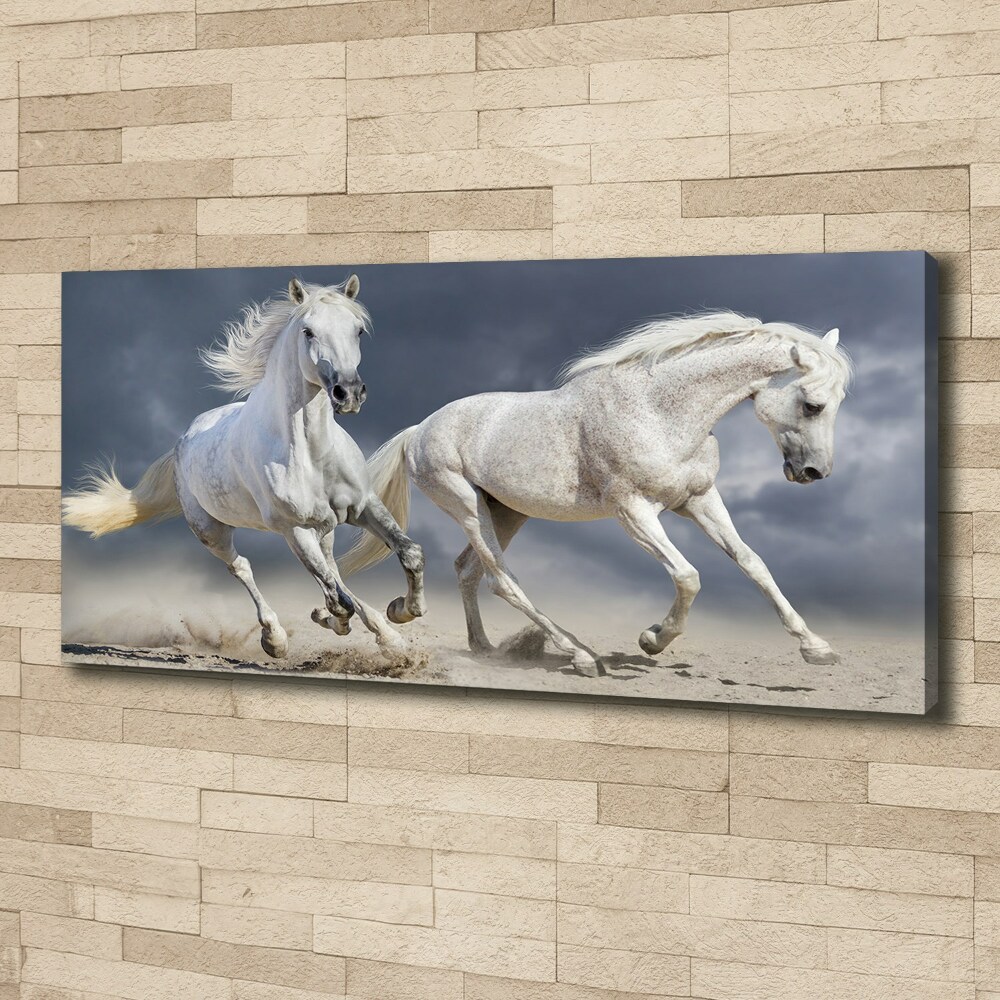 Canvas print White horses beach