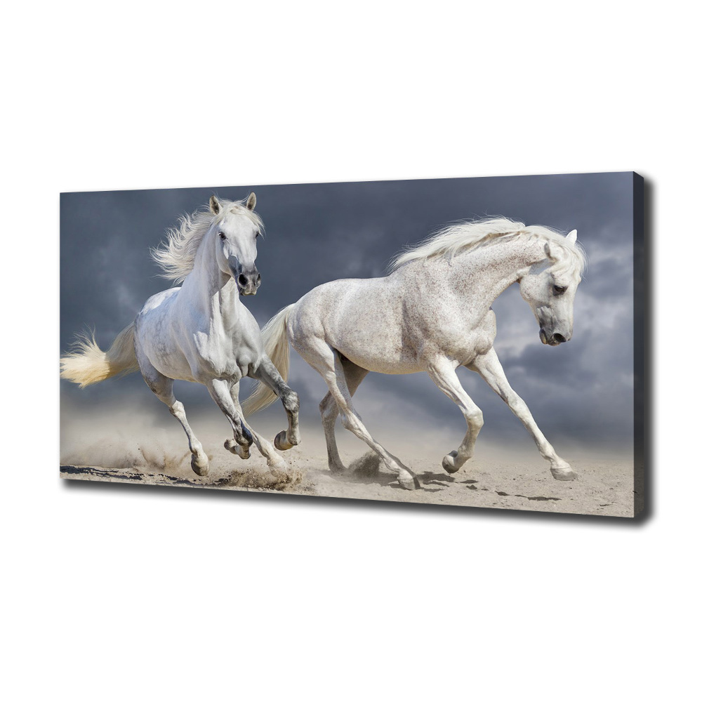 Canvas print White horses beach