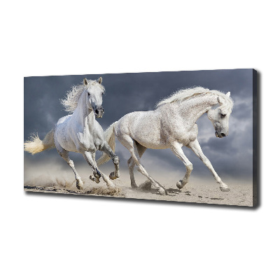 Canvas print White horses beach