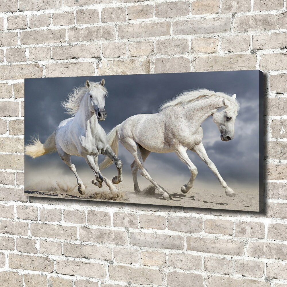 Canvas print White horses beach