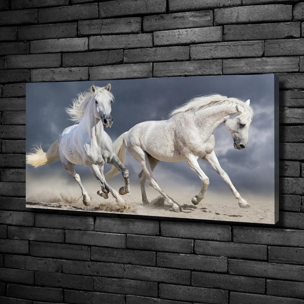 Canvas print White horses beach