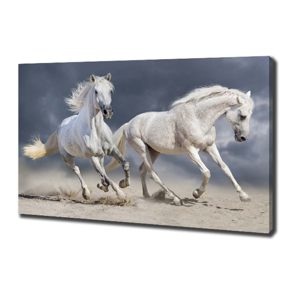 Canvas print White horses beach