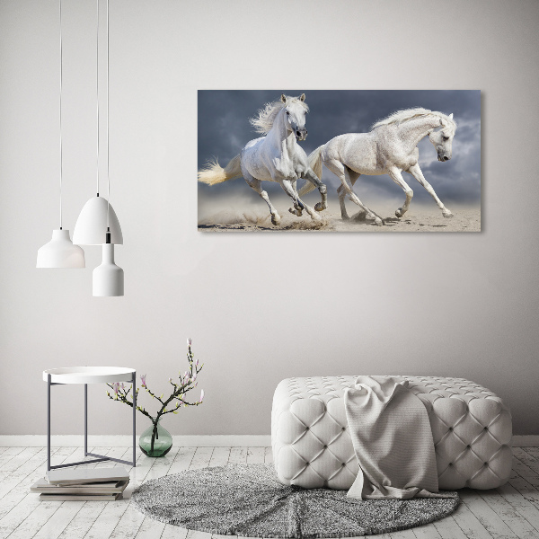 Canvas print White horses beach