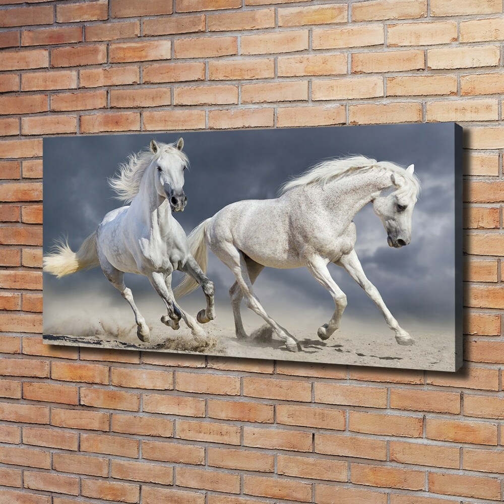 Canvas print White horses beach