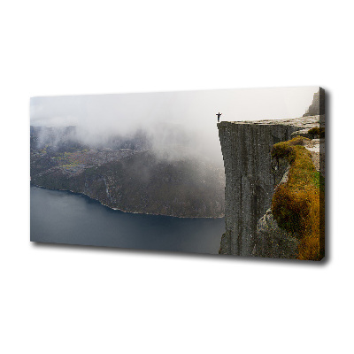 Canvas wall art Norwegian cliff