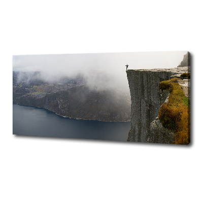 Canvas wall art Norwegian cliff