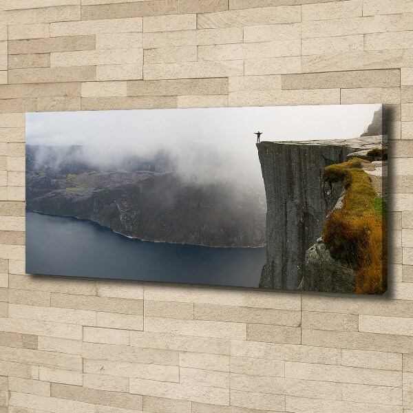 Canvas wall art Norwegian cliff