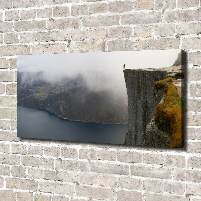 Canvas wall art Norwegian cliff