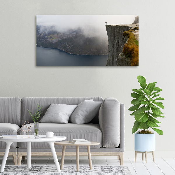 Canvas wall art Norwegian cliff