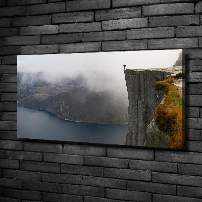 Canvas wall art Norwegian cliff