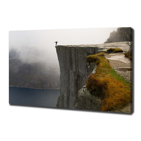 Canvas wall art Norwegian cliff