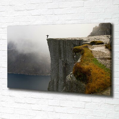 Canvas wall art Norwegian cliff