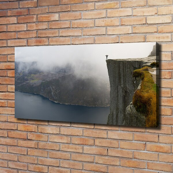 Canvas wall art Norwegian cliff