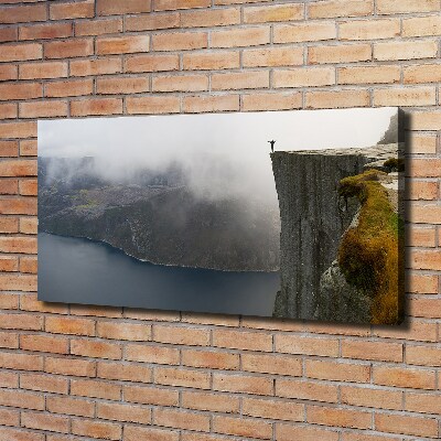 Canvas wall art Norwegian cliff