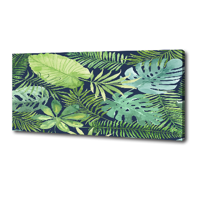 Canvas wall art Tropical leaves