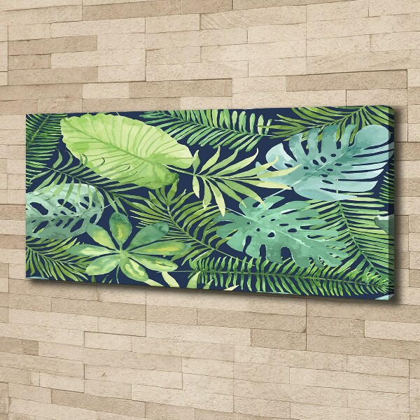 Canvas wall art Tropical leaves