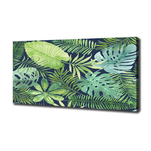 Canvas wall art Tropical leaves