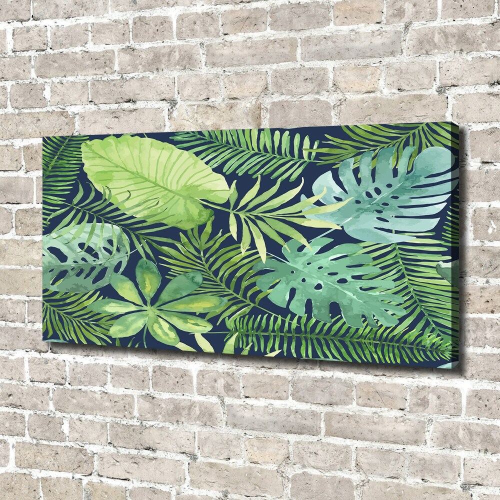 Canvas wall art Tropical leaves