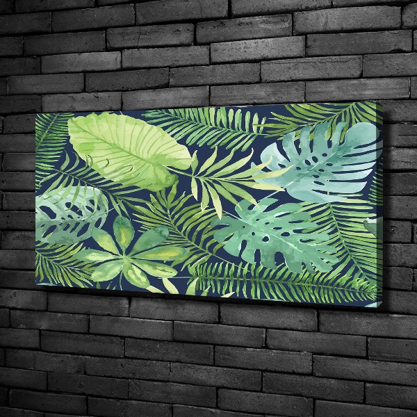 Canvas wall art Tropical leaves