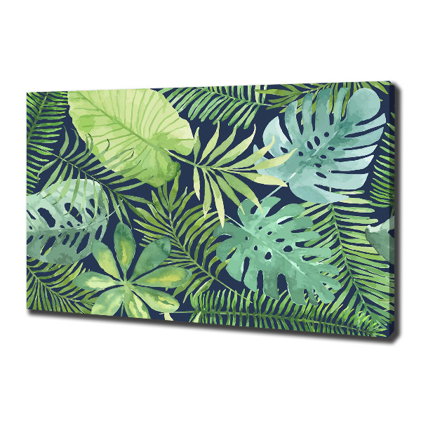 Canvas wall art Tropical leaves