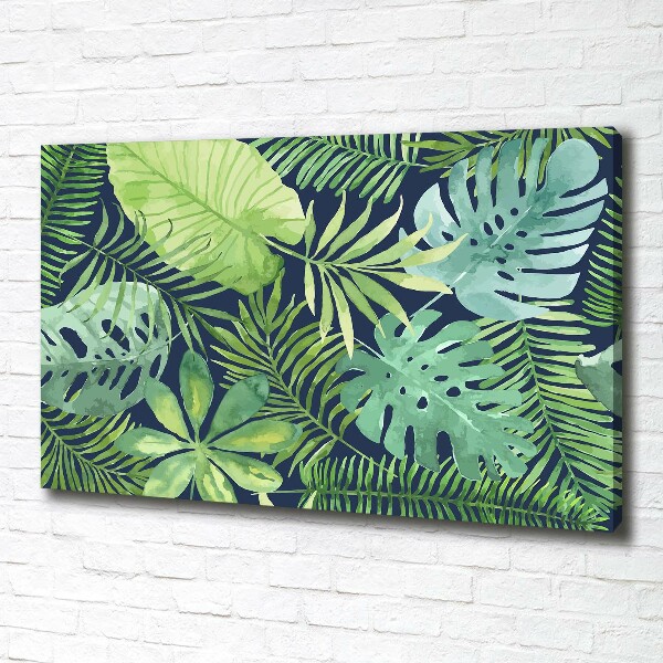 Canvas wall art Tropical leaves