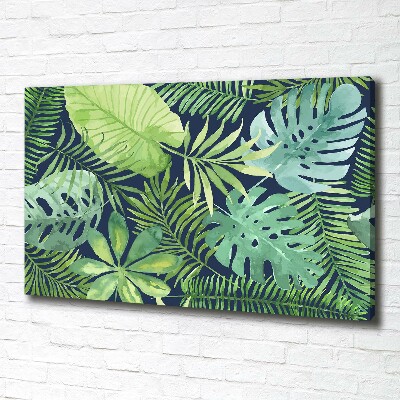 Canvas wall art Tropical leaves