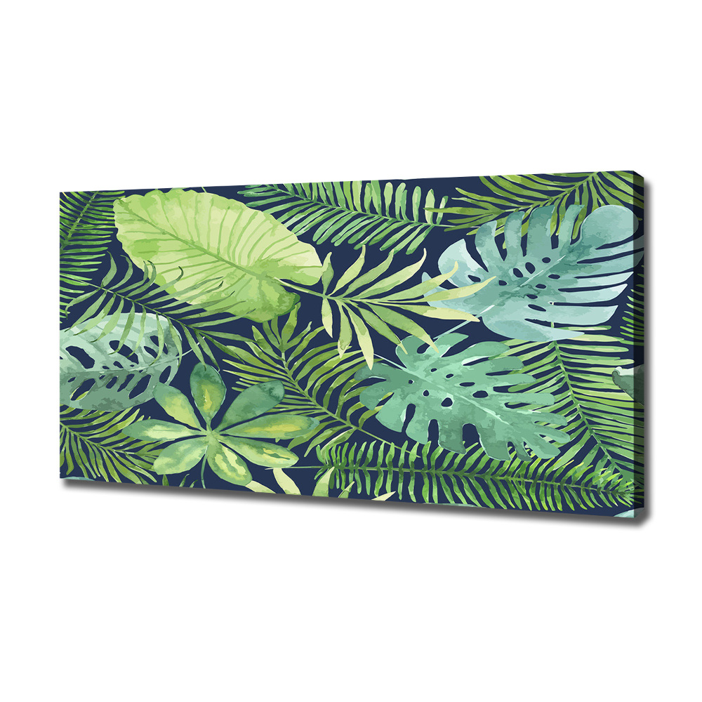 Canvas wall art Tropical leaves