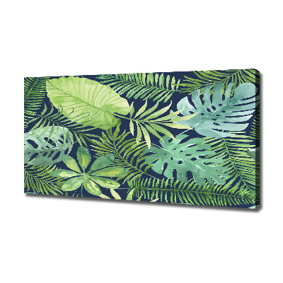 Canvas wall art Tropical leaves