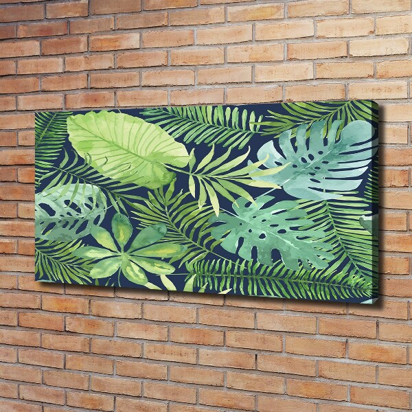 Canvas wall art Tropical leaves