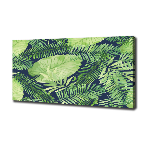 Canvas wall art Tropical leaves