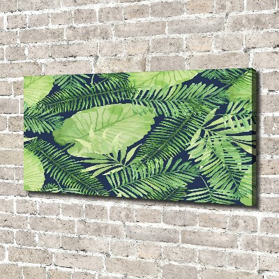 Canvas wall art Tropical leaves