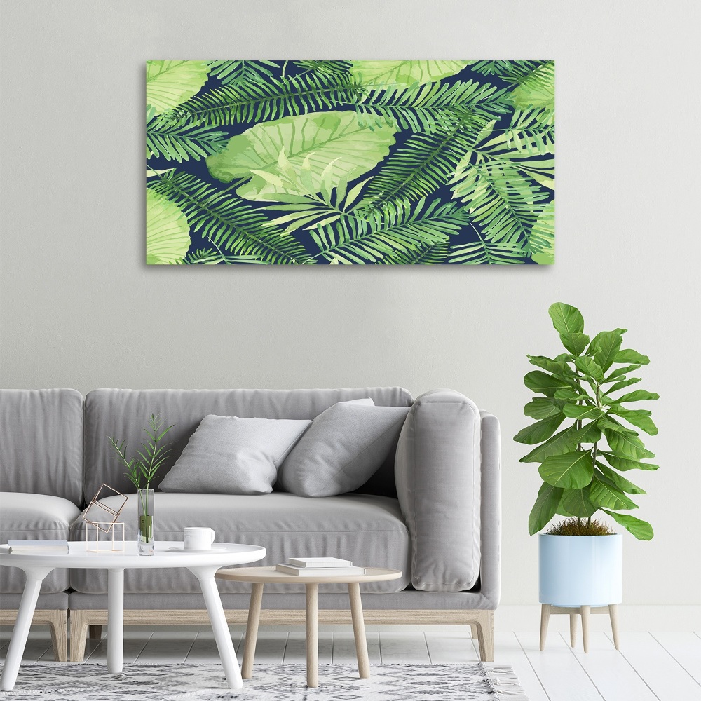 Canvas wall art Tropical leaves