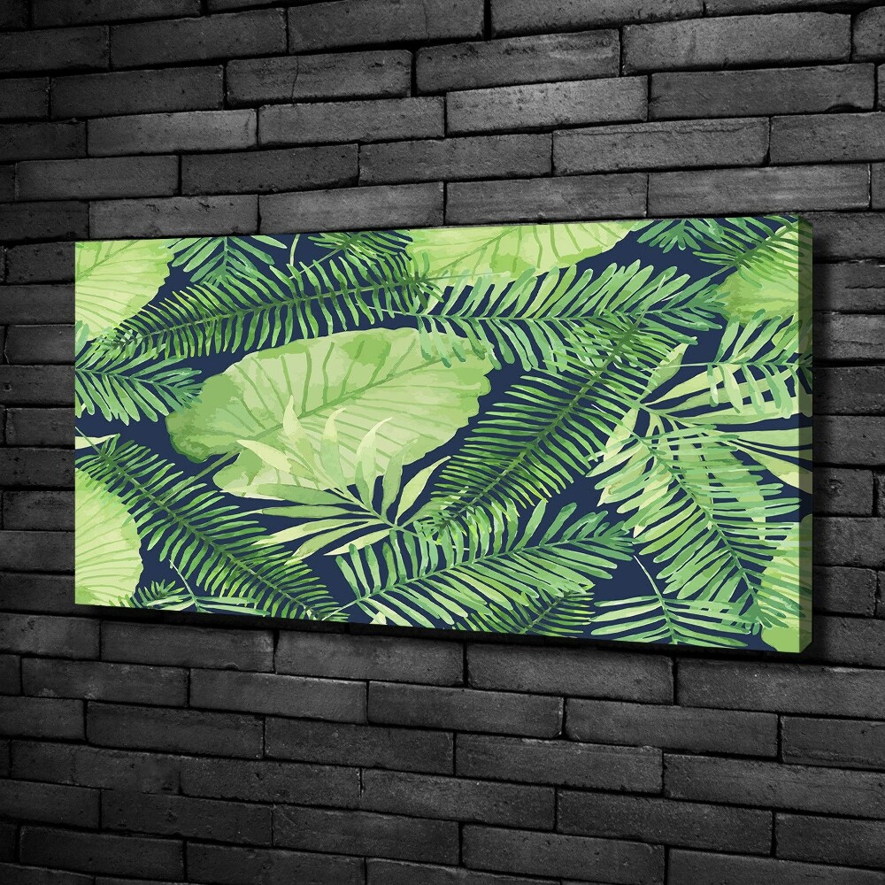 Canvas wall art Tropical leaves