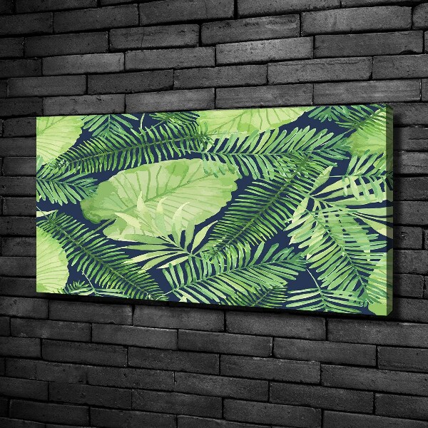 Canvas wall art Tropical leaves