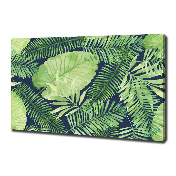 Canvas wall art Tropical leaves